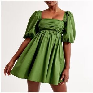 Abercrombie & Fitch | Emerson Ruched Puff Sleeve Mini Dress